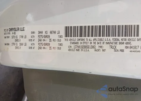 2008 Dodge Ram 1500 Slt z USA, uszkodzony, nr VIN 1D7HA18288S612061